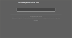 Desktop Screenshot of discoverpersonalloan.com